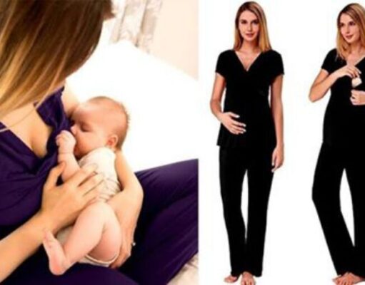 Aibrou Maternity Pajama Set